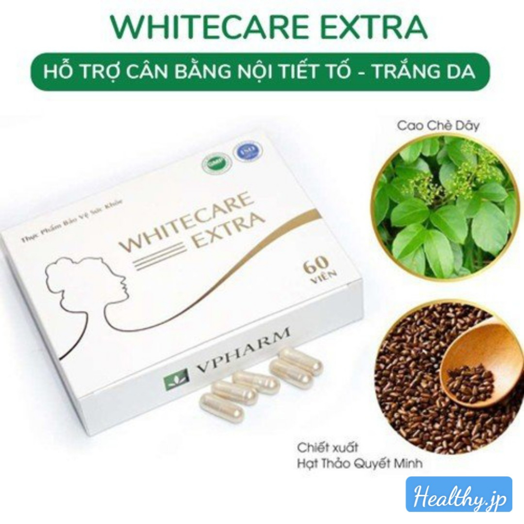 Viên uống trắng da mờ nám, cải thiện nội tiết tố nữ Whitecare Extra