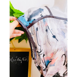 [FREESIZE,BIGSIZE] Đầm Hoa Lụa, Hai Lớp, 2hand