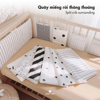 [8 mẫu] Quây cũi miếng rời thông thoáng, chống va đập cho bé, bông hữu cơ