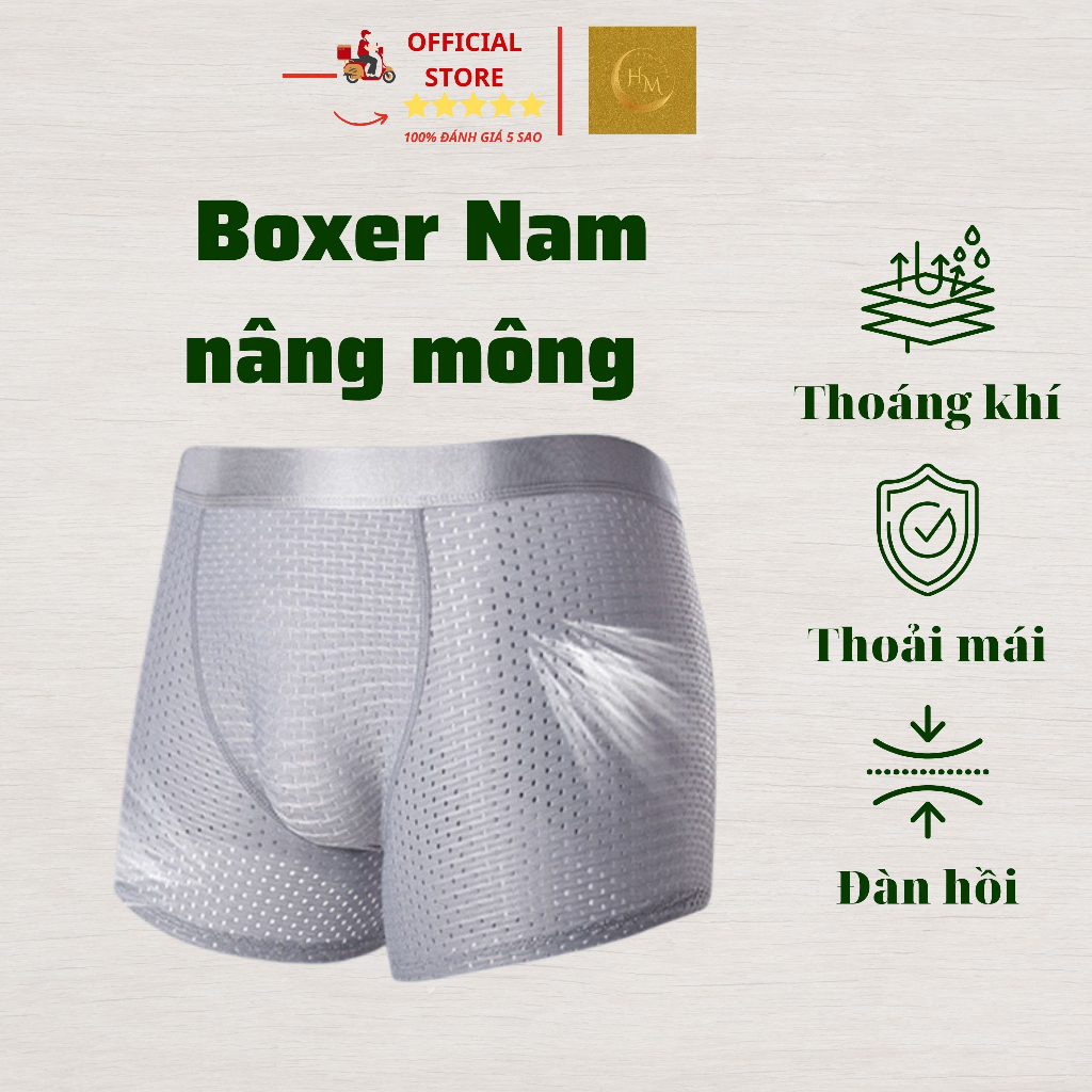 Quần Boxer Nam nâng mông Menpro.vn cao su non cao cấp, giúp bờ mông đầy đặn và tròn trịa - HAMY-STORE.VN