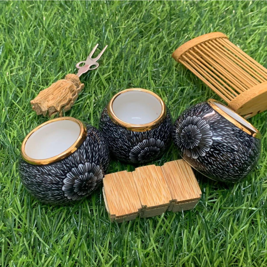 Cóng Chào Mào Vẽ Tay Thiên Diệp Lá Kim  Giảm Giá - có 3 màu đen - đỏ - tràm.