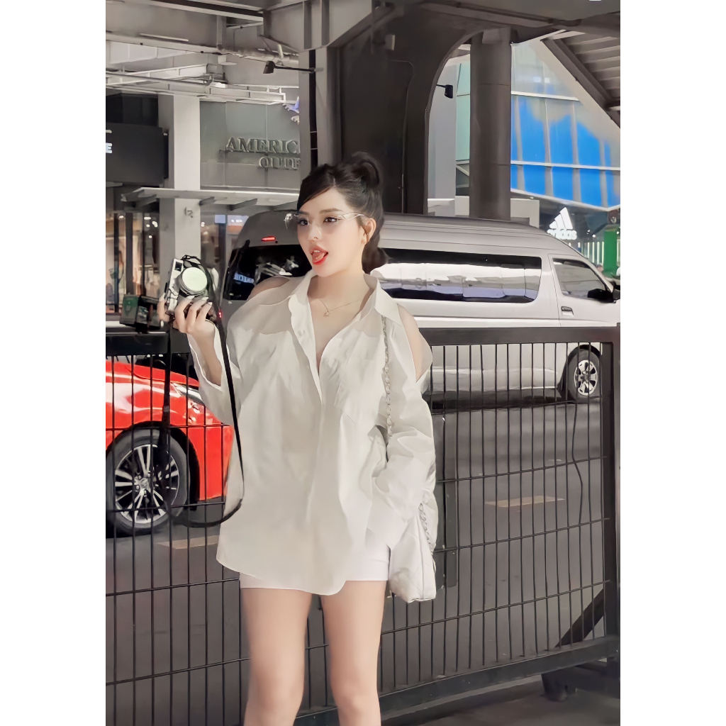 Sơ mi hở vai hot mai phương bùi