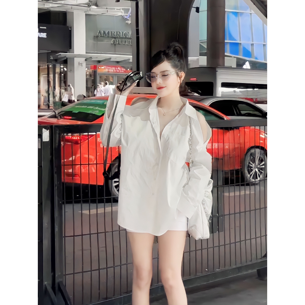 Sơ mi hở vai hot mai phương bùi