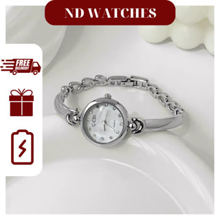 [Có Sẵn] Đồng Hồ Gedi Dạng Lắc Mặt Tròn Số Đính Đá Sang Chảnh, Đồng Hồ Đeo Tay Nữ Dạng Lắc Tay Mặt Tròn Đơn Giản