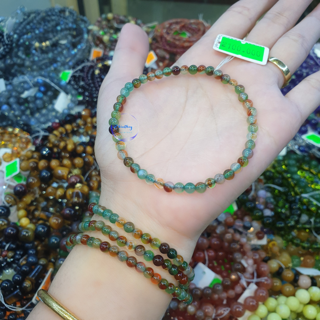 Vòng đá đa sắc 4 ly tự nhiên