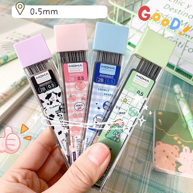 Ngòi Chì Kim hãng Moka 0,5mm Hộp 100 Ngòi
