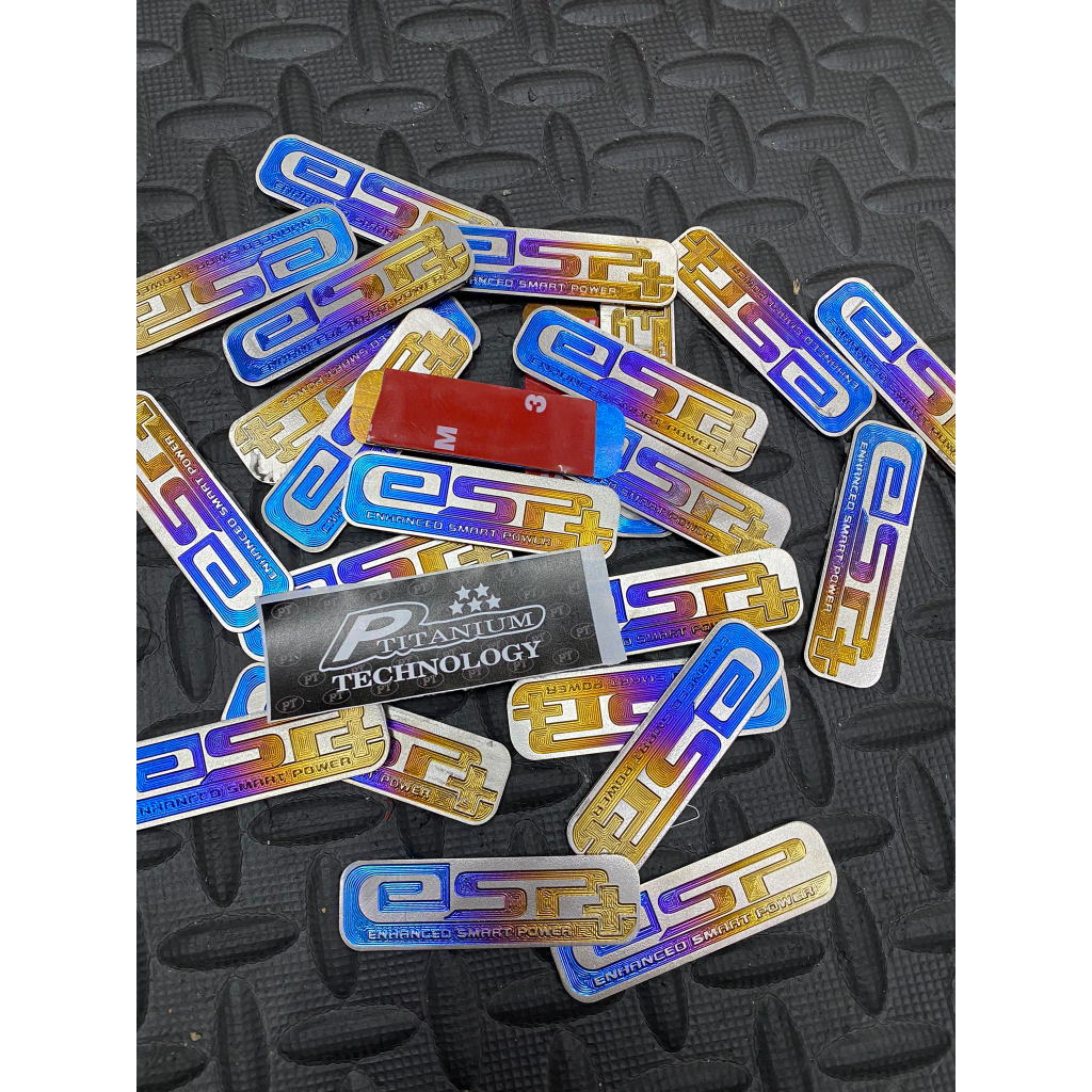 Tem Logo Titan ESP ESP+ dán bô e có sẵn keo 3m
