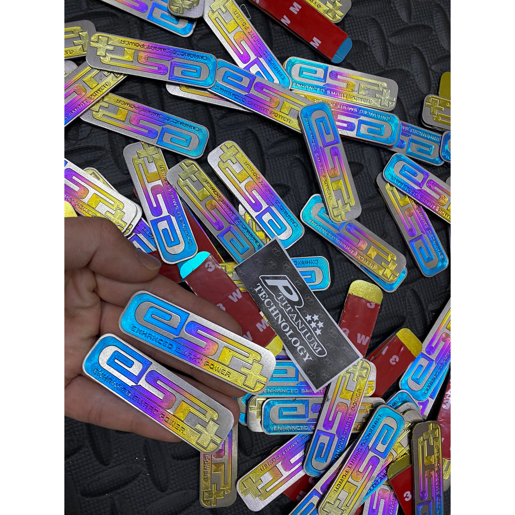 Tem Logo Titan ESP ESP+ dán bô e có sẵn keo 3m