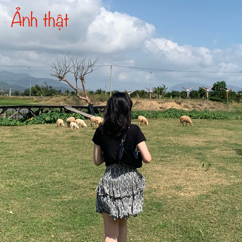 Túi kẹp nách da bóng đen shoulder bag