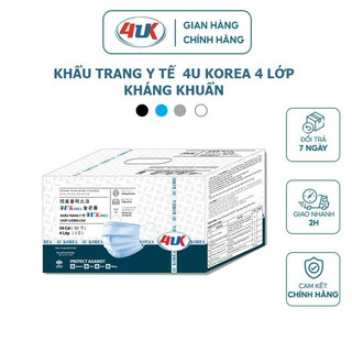  Khẩu trang y tế 4 lớp kháng khuẩn Chống Náng Bụi Mịn Tia UV 4Uk + Hoa Minh Châu , hàng xuất khẩu