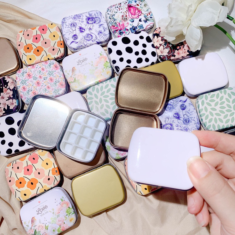 Khay chiết màu kim loại 12 ô  - pan chiết màu