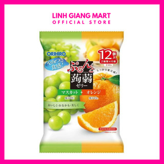 Orihiro - thạch trái cây vị nho & cam - hàng chuẩn nhật bản - gói 240g