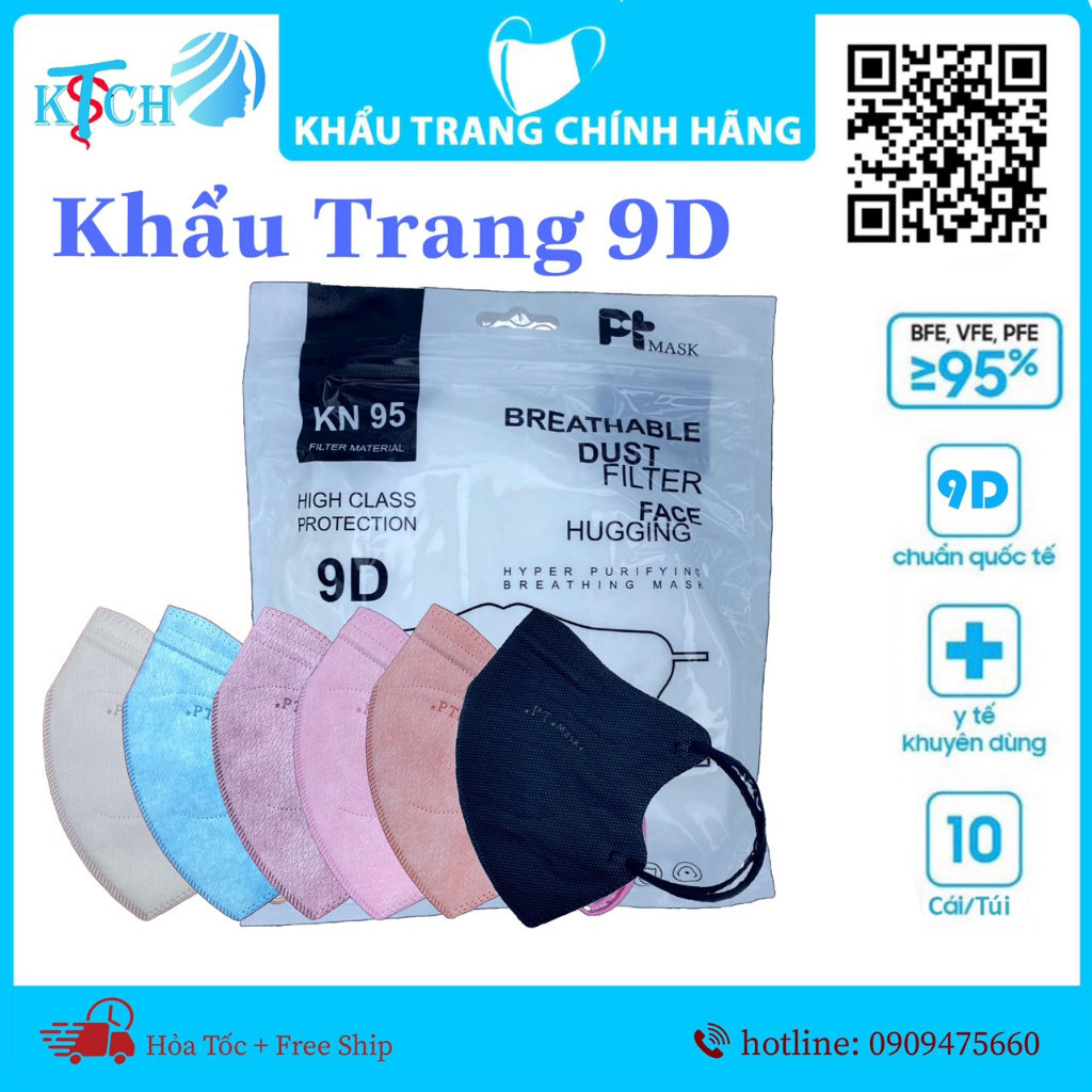 Khẩu Trang 9D Chuẩn Y Tế,Chống Nắng,Tia UV,Thiết Kế 5D Ôm Sát Khuôn Mặt 4 Lớp Không Gây Đau,Hàng Hottrend.