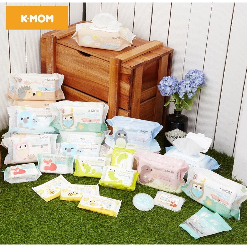 Khăn ướt kmom Vân nổi chính hãng cho bé sơ sinh