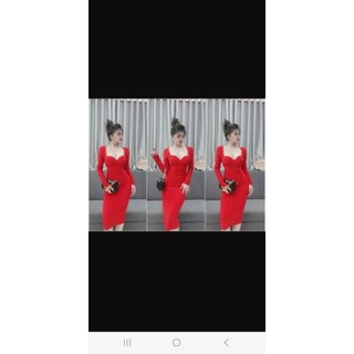 đầm cúp ngực dài quyến rũ