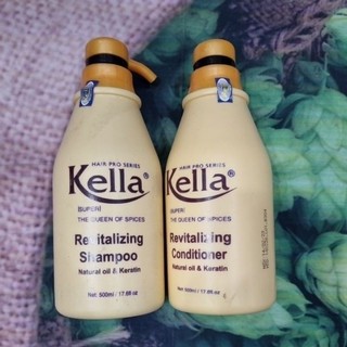 [giá tốt ]Dầu gội xả vàng Kella phục hồi tóc hư 🥰🥰500ml 100% giữ màu