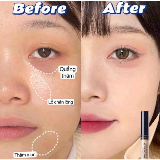 Kem Che Khuyết Điểm The Seam Cover Perfection Tip Concealer SPF28 PA++ 6.5g