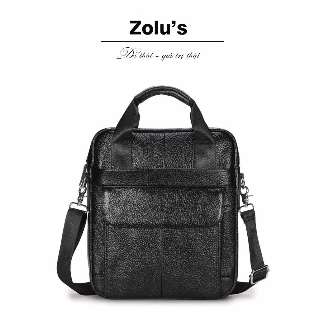 Túi đeo chéo đứng da bò mill