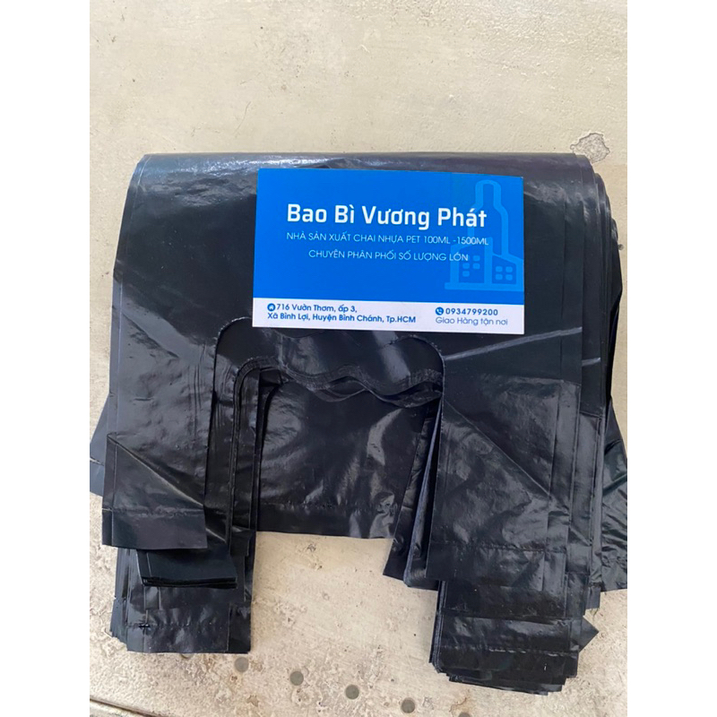 Túi nilong đen nhám đẹp, dẻo, dai, túi xốp đen, túi hai quai đen không hôi dùng gói hàng, đựng rác