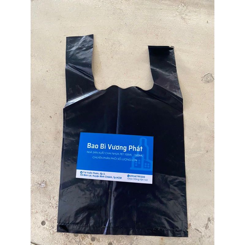 Túi nilong đen nhám đẹp, dẻo, dai, túi xốp đen, túi hai quai đen không hôi dùng gói hàng, đựng rác