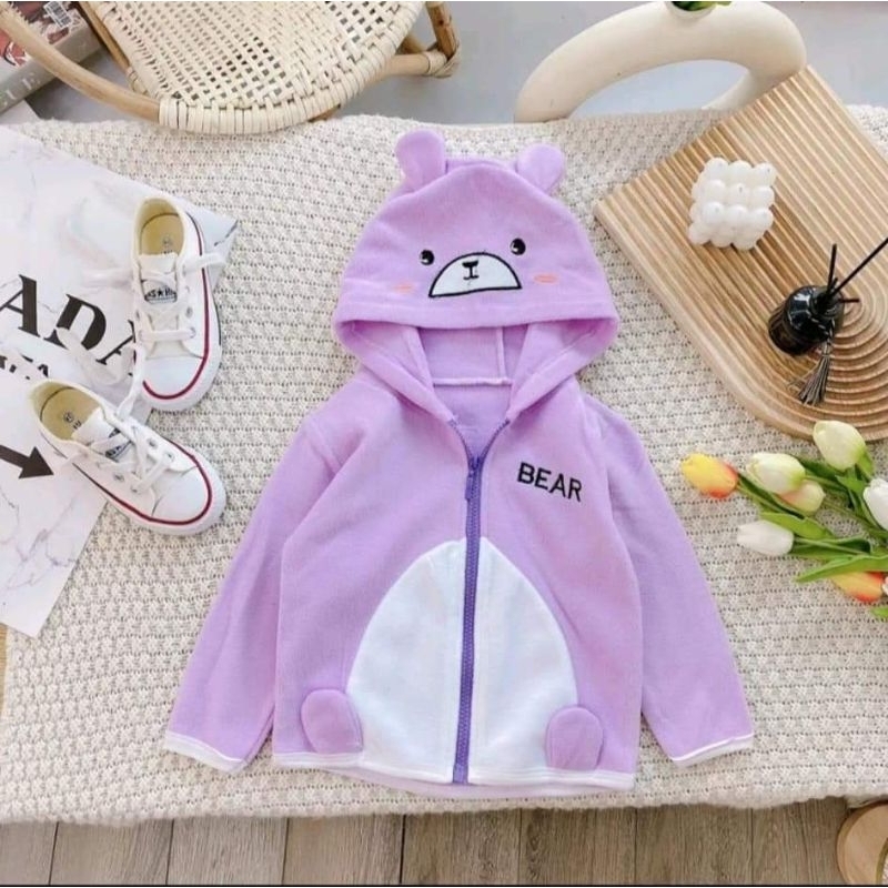 Áo khoát tai thú cho bé trai va gái có size từ 5 đến 12ki