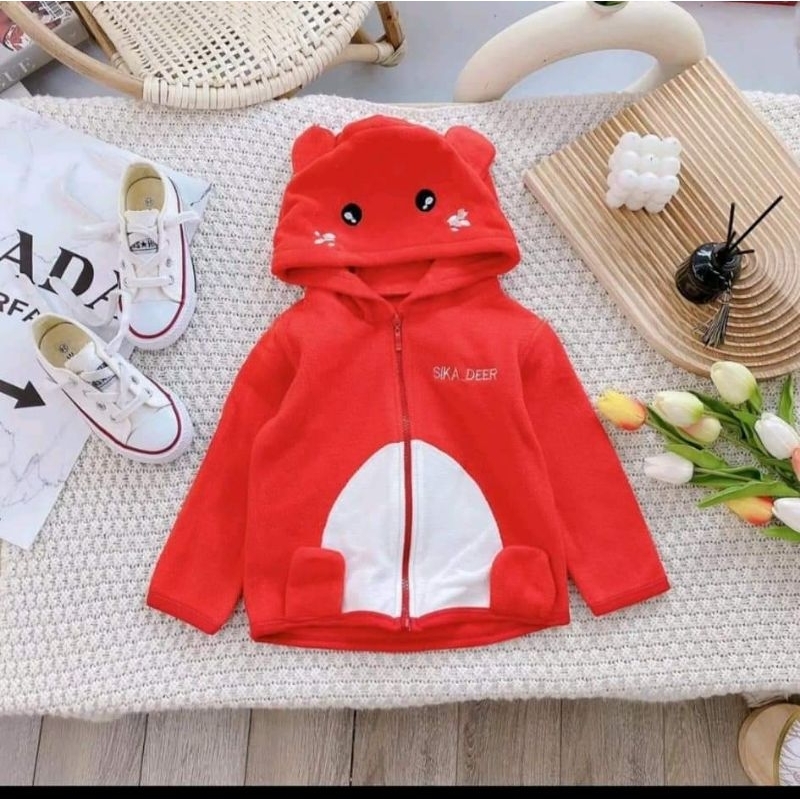 Áo khoát tai thú cho bé trai va gái có size từ 5 đến 12ki
