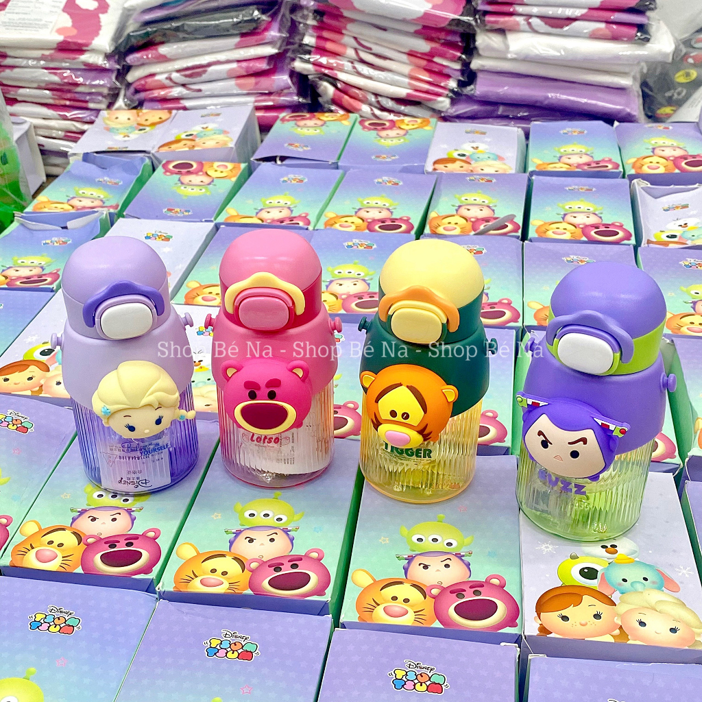 Bình nước cho bé Disney nhựa Tritan cao cấp, bình nước đi học cho bé, Shopbena