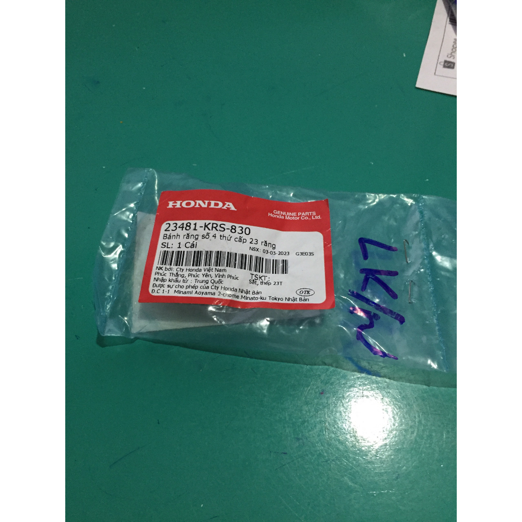 Bánh răng số 4 sơ cấp  và thứ cấp  HONDA Wave ALPHA 100 / RS / S / Dream 100