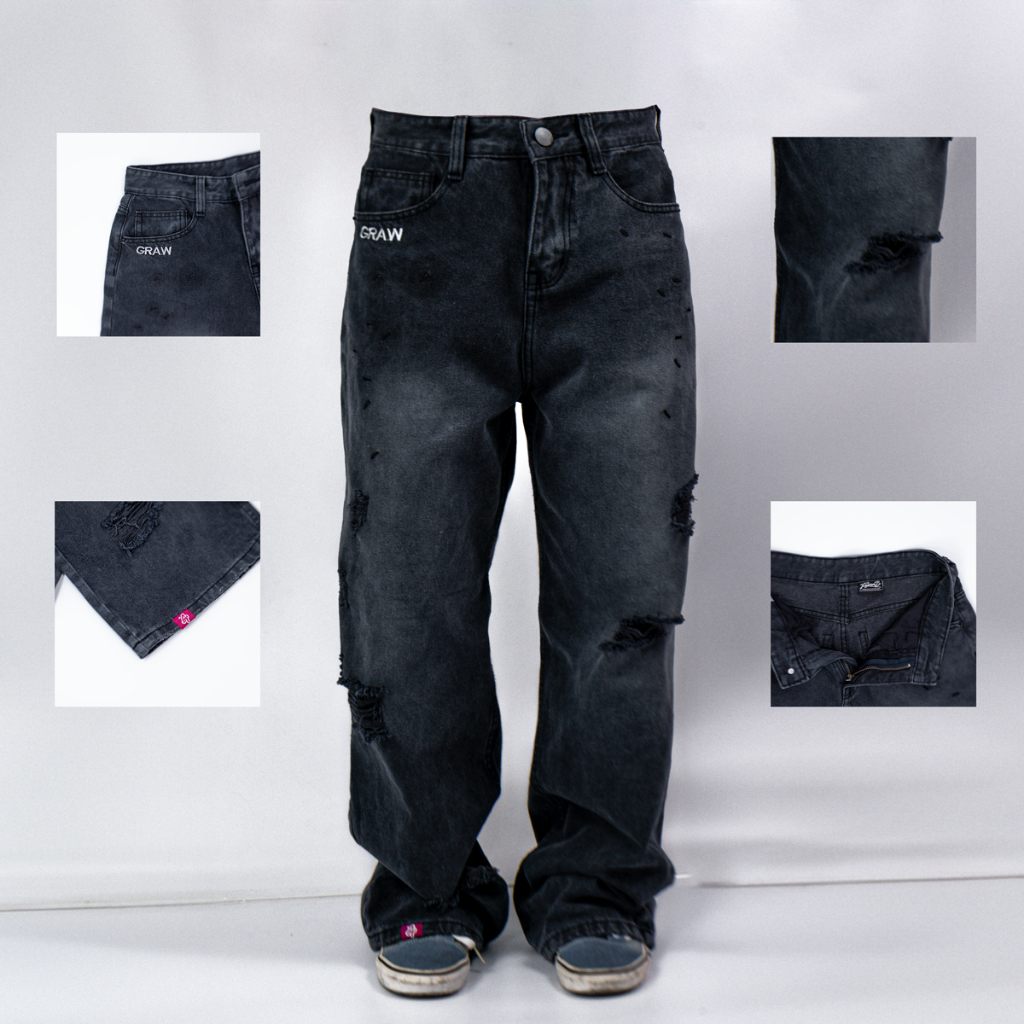 Quần Jean MiniPocket Ripped Graw