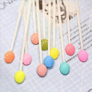 Móng que đầu tròn hình viên kẹo - túi 100 móng que swatch màu sơn chuyên dụng ngành nail - Sơri Nail