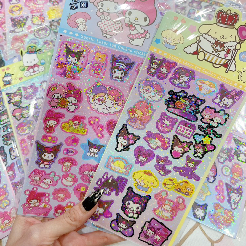 Sticker Gấu Dâu Lotso Bear Kim Tuyến Hình Dán Trang Trí - 1 Tấm