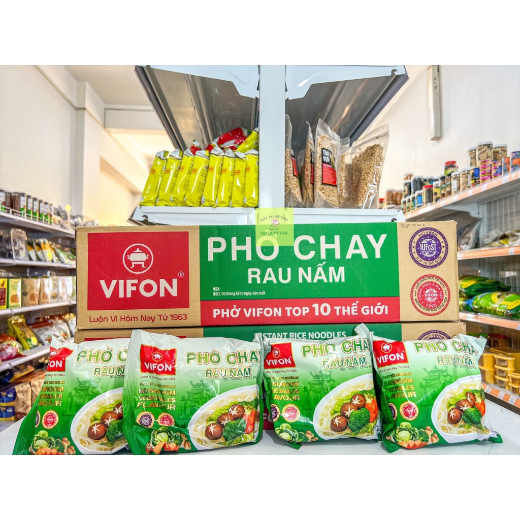 Phở Rau Nấm Chay Vifon Ăn Liền Thùng 30 Gói