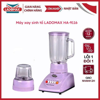 Máy xay sinh tố đa năng công suất 3 cối LADOMAX HA-9166 xay thực phẩm, xay đá, hàng chính hãng