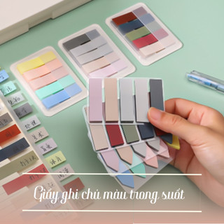 Giấy Ghi Chú Bán Trong Suốt Nhiều Màu Đẹp, Đánh Dấu Trang Sách Tiện Lợi