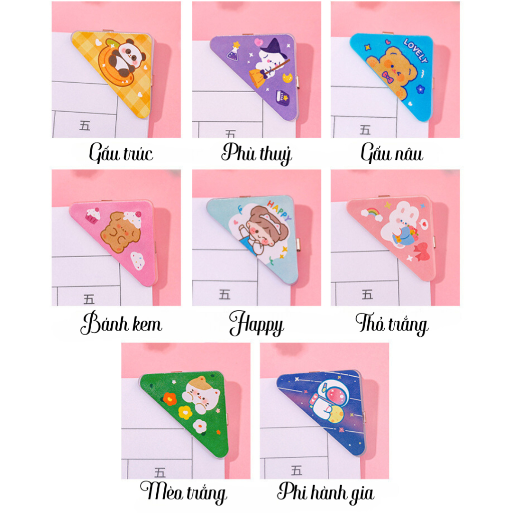 Kẹp Giấy Nhựa Hình Tam Giác, Nhiều Hình Ảnh Hoạt Hình Dễ Thương