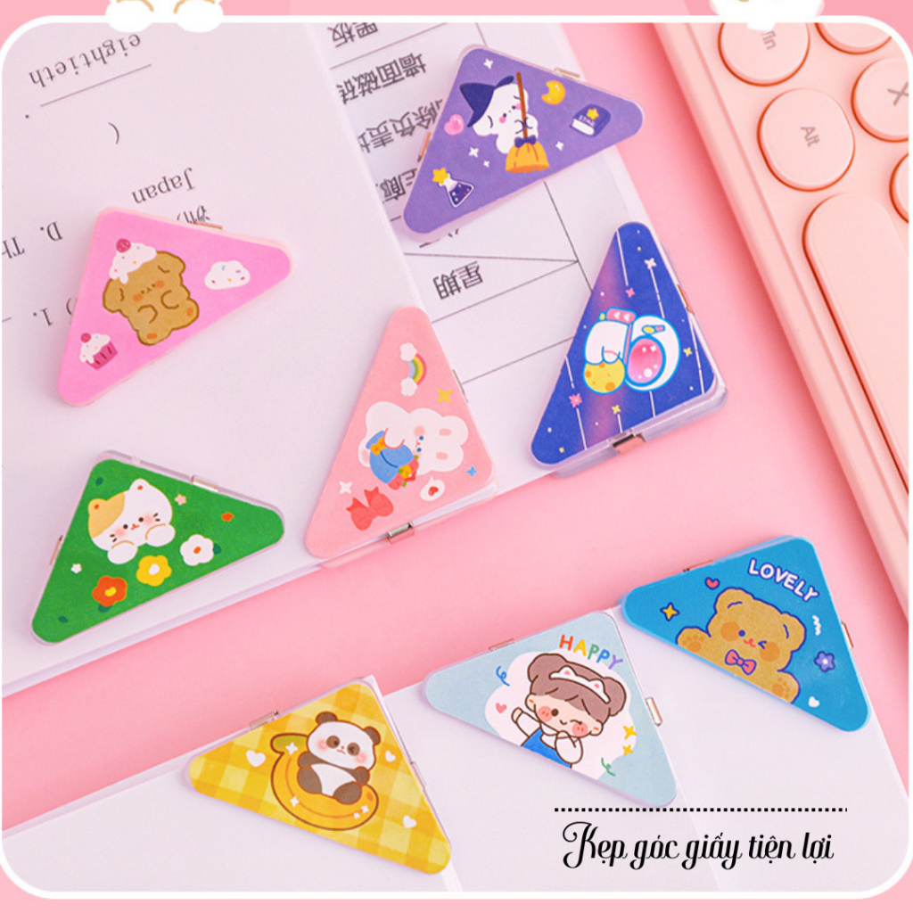 Kẹp Giấy Nhựa Hình Tam Giác, Nhiều Hình Ảnh Hoạt Hình Dễ Thương