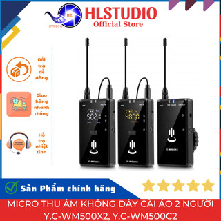 Micro Thu Âm Không Dây Cài Áo 2 Người Y.C-WM500X2, Y.C-WM500C2 HL Studio