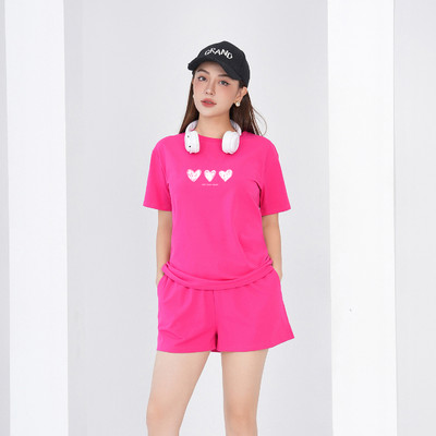 Bộ quần áo thun nữ dáng rộng NB25 in hình chất liệu cotton Loza BR6287