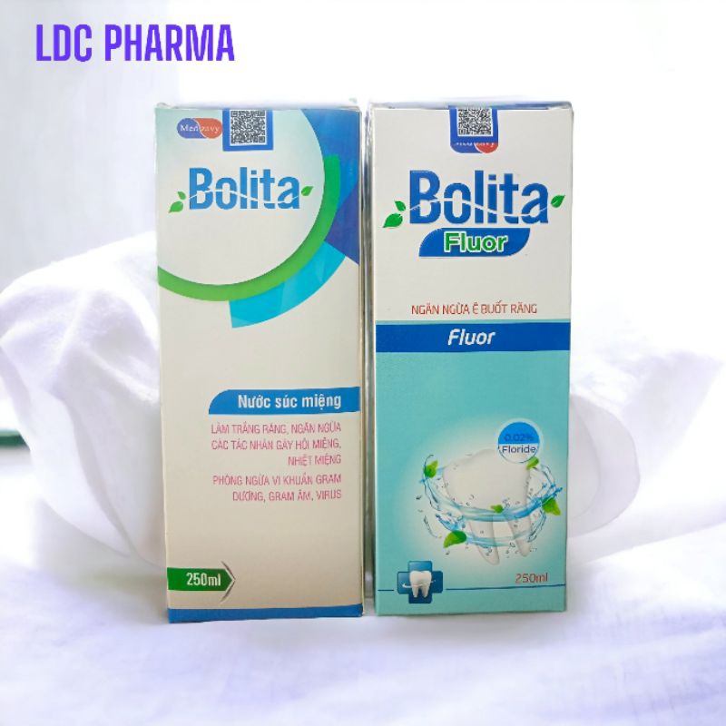 Nước Súc Miệng Bolita và Bolita Fluor Ngừa Ê Buốt chai 250ml