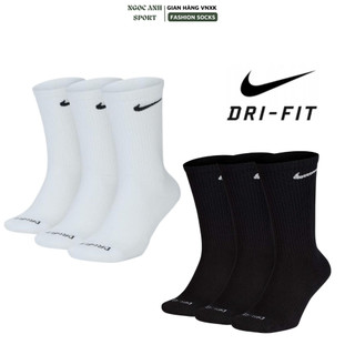 Tất vớ thể thao cổ cao NAIIIKIII DRIFIT đen trắng <nam nữ freesz cổ cao qua bắp >