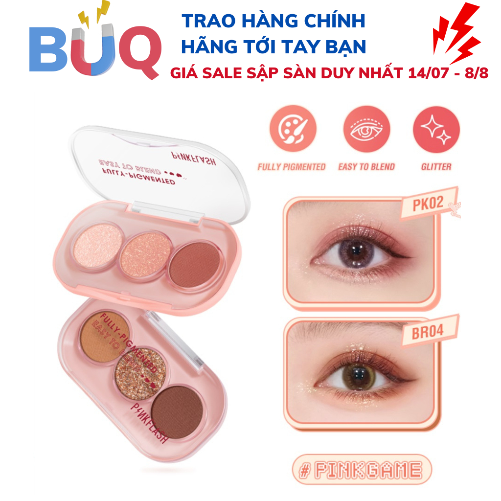 Bảng phấn mắt PINKFLASH tông màu hồng sắc tố cao lâu trôi 11 màu tùy chọn 60g PF-E23