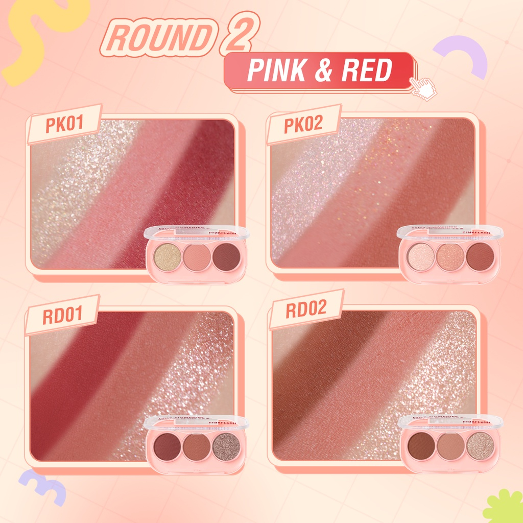 Bảng phấn mắt PINKFLASH tông màu hồng sắc tố cao lâu trôi 11 màu tùy chọn 60g PF-E23