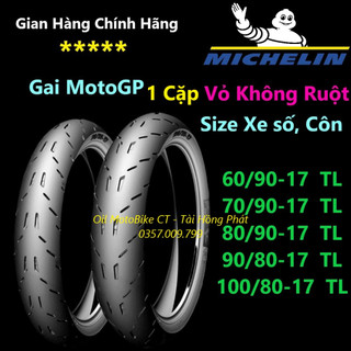 [ 1 cặp] Vỏ Michelin pilot MotoGP cho Exciter, Winner, Raider, Wave, Dream,....Không sử dụng ruột Chính hãng Michelin