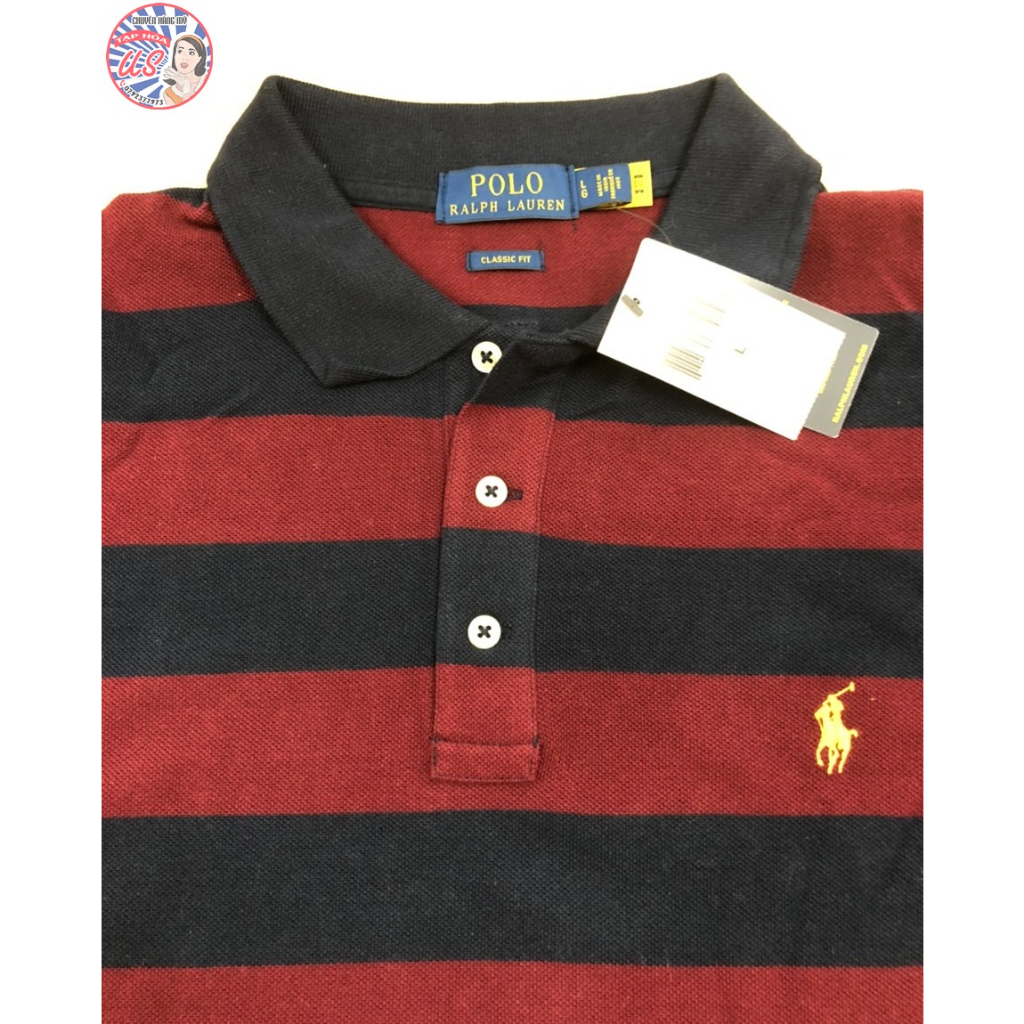 ÁO THUN POLO NAM RALPH LAUREN SỌC ĐỎ - MỸ