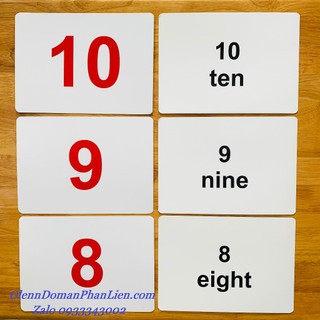 Flashcard CHỮ SỐ 0-100 kèm dấu