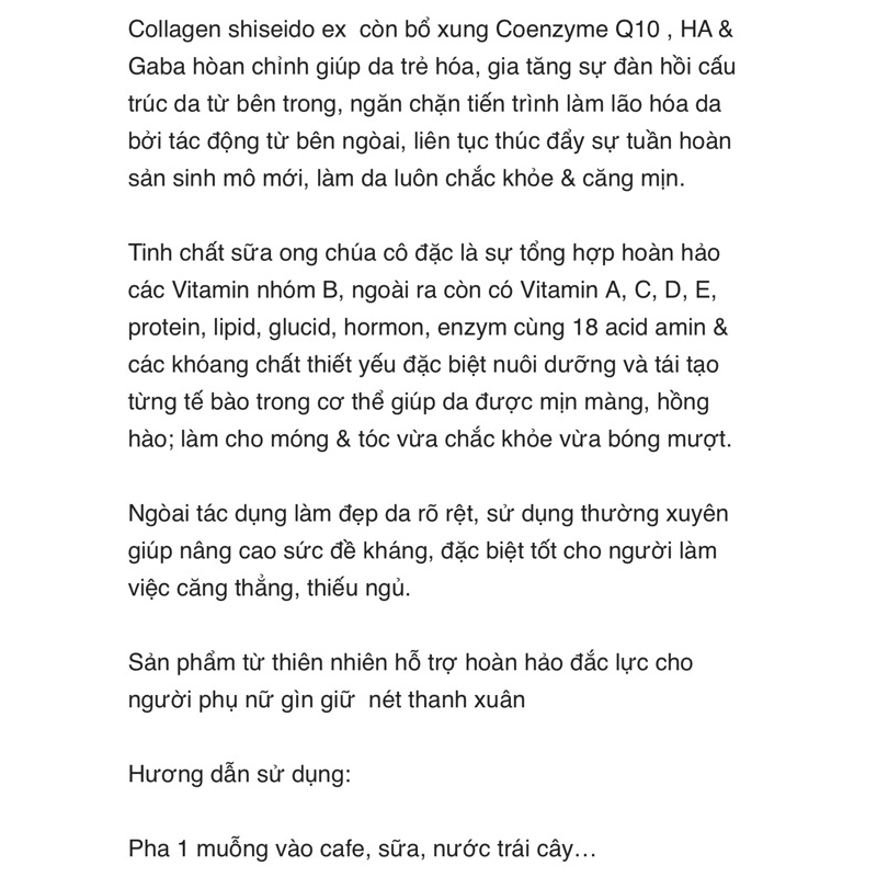 The Colagen Shiseido Dạng bột Nhật Bản 126g