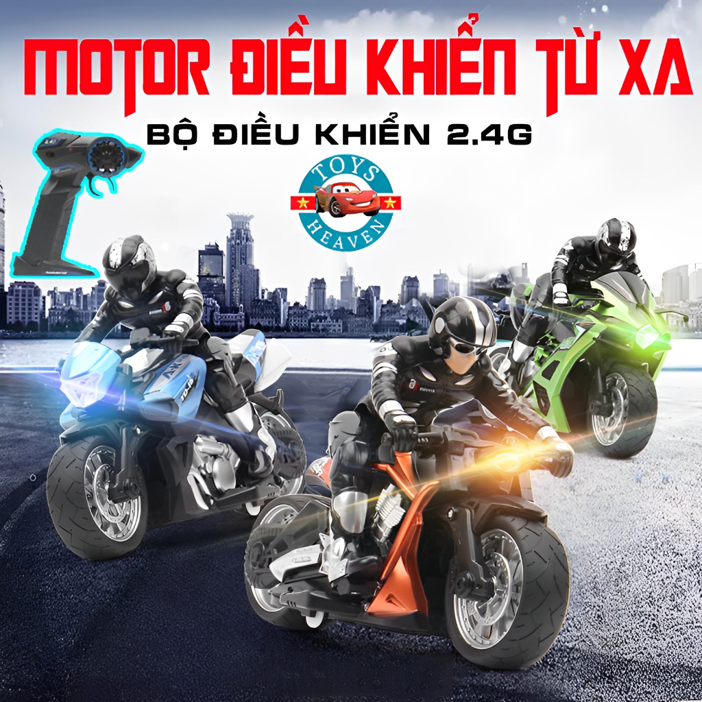 Đồ Chơi Mô Hình Xe Máy Motor GP Điều Khiển Từ Xa 2.5G Có Gyro Với Độ Thăng Bằng Ổn Định Cao Tỉ Lệ 1:8 Tặng Kèm Pin Sạc