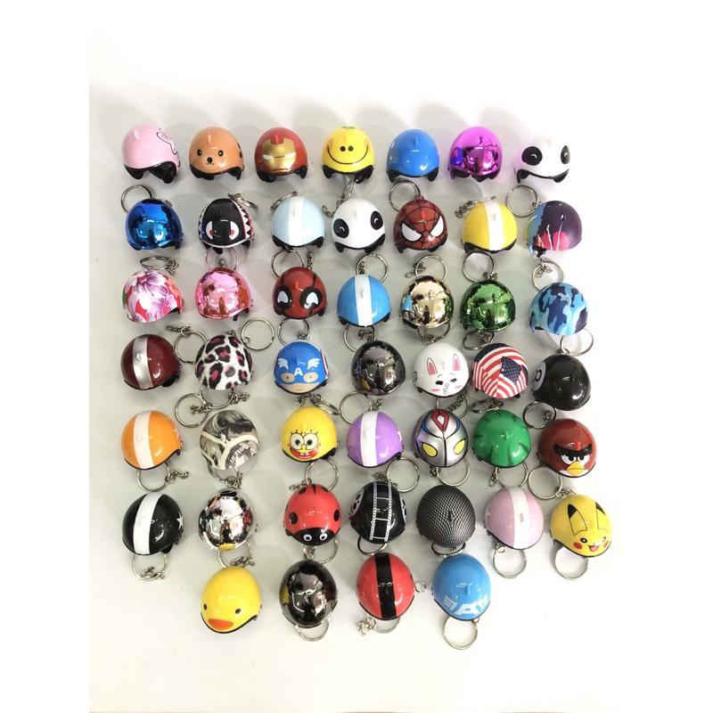 Móc khoá hình nón bảo hiểm dễ thương, móc chìa khoá hình chiếc mũ bảo hiểm nhiều màu sắc xinh xắn