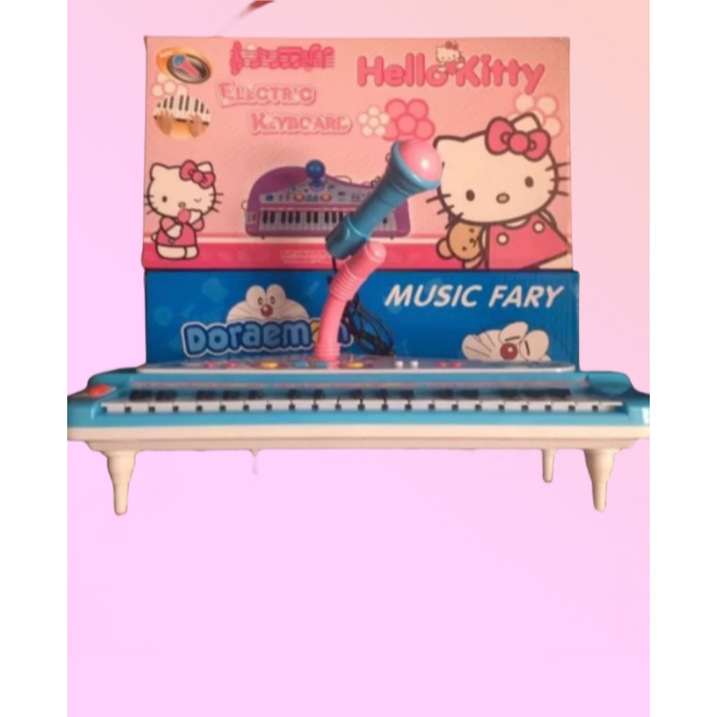 Đàn đôremon + kitty có nhạc kèm míc hát chuẩn cho bé yêu