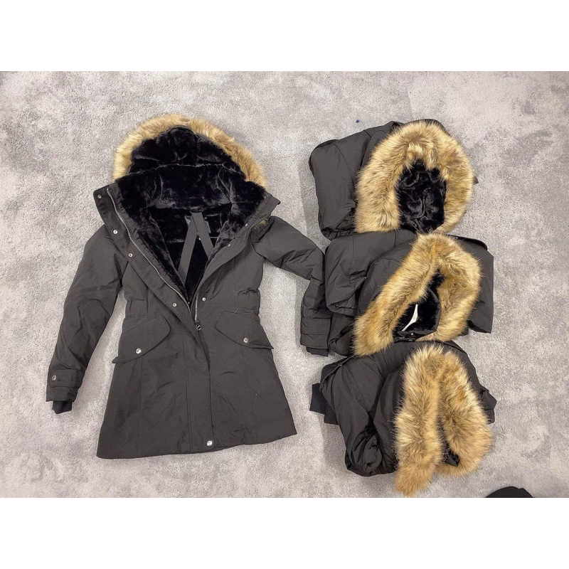 Parka lót lông zara auth giật tag chưa qua giặt là sz xs pass 1000k